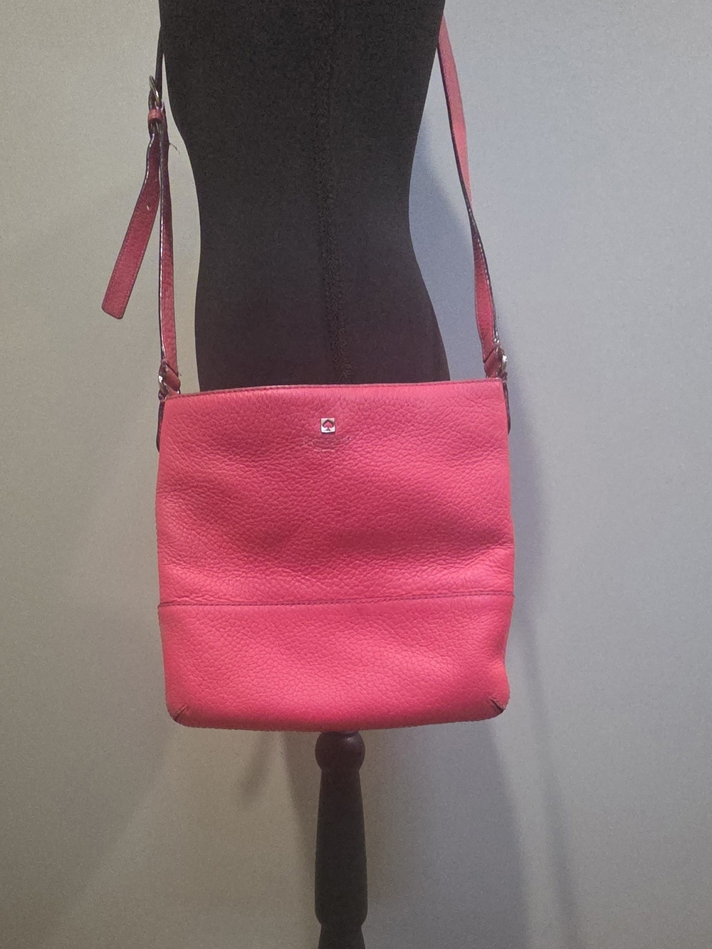 Kate Spade Hot Pink Pebbled Leather Crossbody Bag